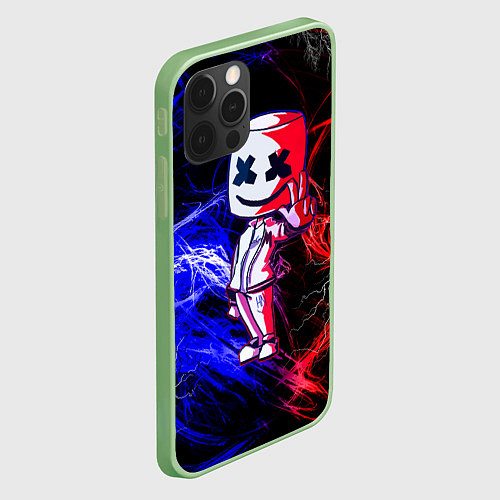 Чехол iPhone 12 Pro Max FORTNITE MARSHMELLO / 3D-Салатовый – фото 2