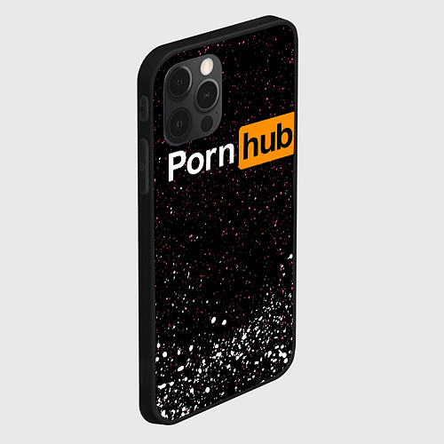 Чехол iPhone 12 Pro Max PornHub / 3D-Черный – фото 2