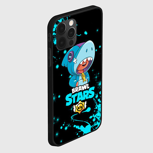 Чехол iPhone 12 Pro Max BRAWL STARS LEON SHARK / 3D-Черный – фото 2