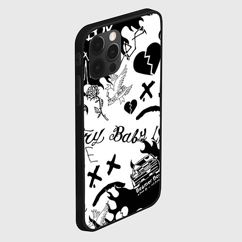 Чехол iPhone 12 Pro Max LIL PEEP / 3D-Черный – фото 2