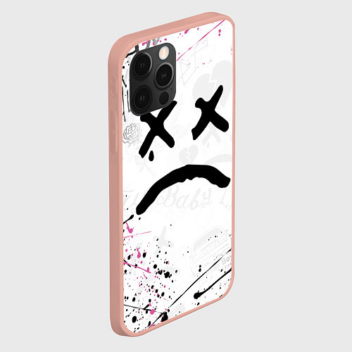 Чехол iPhone 12 Pro Max LIL PEEP / 3D-Светло-розовый – фото 2