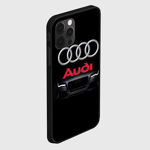 Чехол iPhone 12 Pro Max AUDI / 3D-Черный – фото 2