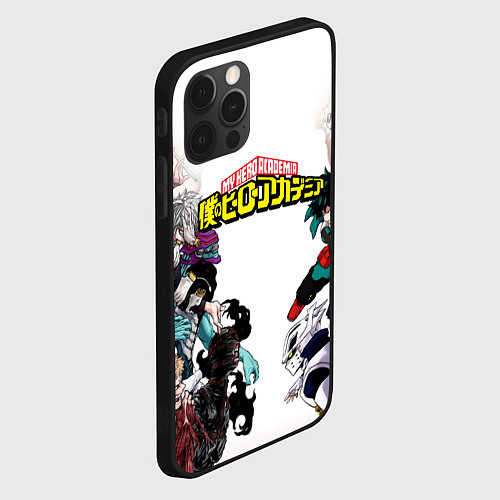 Чехол iPhone 12 Pro Max My Hero Academia противостояние / 3D-Черный – фото 2