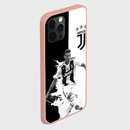 Чехол iPhone 12 Pro Max Cristiano Ronaldo / 3D-Светло-розовый – фото 2