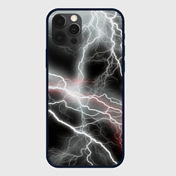 Чехол для iPhone 12 Pro Max Молния, цвет: 3D-черный