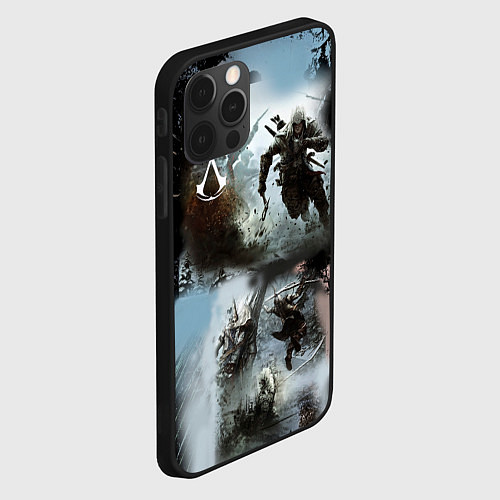 Чехол iPhone 12 Pro Max Assassin??s Creed / 3D-Черный – фото 2