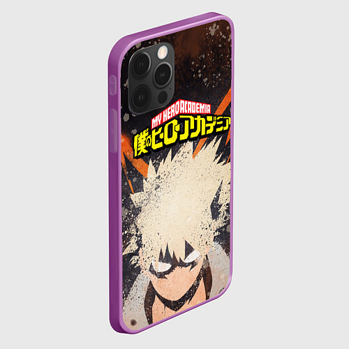 Чехол iPhone 12 Pro Max MY HERO ACADEMIA / 3D-Сиреневый – фото 2