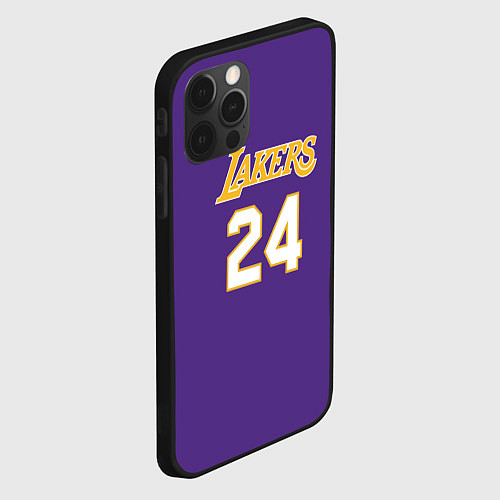 Чехол iPhone 12 Pro Max Los Angeles Lakers Kobe Brya / 3D-Черный – фото 2