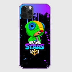 Чехол для iPhone 12 Pro Max BRAWL STARS LEON, цвет: 3D-сиреневый