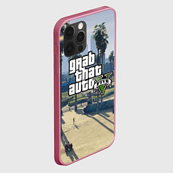 Чехол для iPhone 12 Pro Max GRAND THEFT AUTO 5, цвет: 3D-малиновый — фото 2
