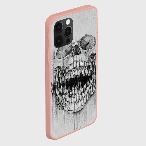 Чехол iPhone 12 Pro Max Dentist skull / 3D-Светло-розовый – фото 2