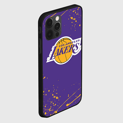 Чехол iPhone 12 Pro Max LA LAKERS / 3D-Черный – фото 2