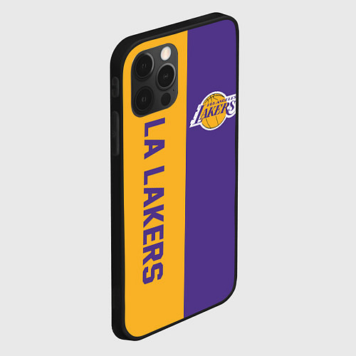 Чехол iPhone 12 Pro Max LA LAKERS / 3D-Черный – фото 2