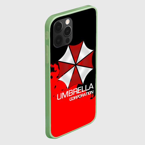 Чехол iPhone 12 Pro Max UMBRELLA CORP / 3D-Салатовый – фото 2