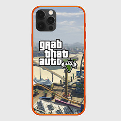 Чехол для iPhone 12 Pro Max GTA 5, цвет: 3D-красный