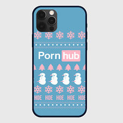 Чехол для iPhone 12 Pro Max Pornhub - christmas sweater, цвет: 3D-черный