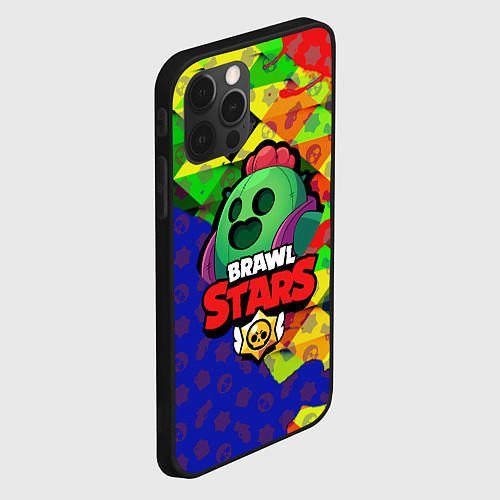 Чехол iPhone 12 Pro Max BRAWL STARS SPIKE / 3D-Черный – фото 2