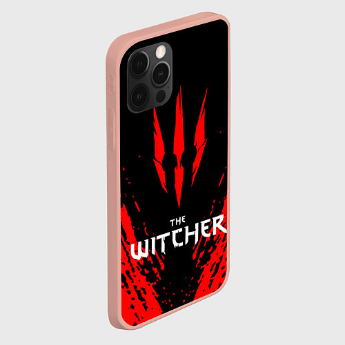 Чехол iPhone 12 Pro Max THE WITCHER / 3D-Светло-розовый – фото 2