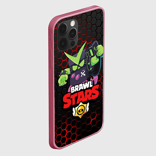 Чехол iPhone 12 Pro Max BRAWL STARS VIRUS 8-BIT / 3D-Малиновый – фото 2