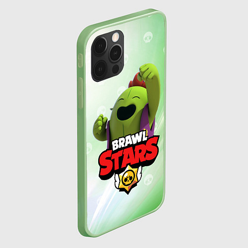 Чехол iPhone 12 Pro Max Spike brawl stars / 3D-Салатовый – фото 2