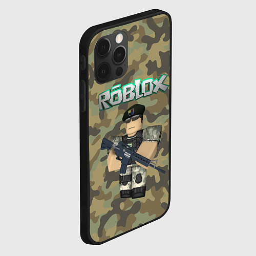 Чехол iPhone 12 Pro Max Roblox 23 February Camouflage / 3D-Черный – фото 2