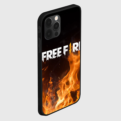 Чехол iPhone 12 Pro Max FREE FIRE / 3D-Черный – фото 2