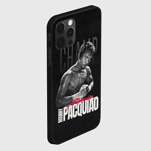 Чехол iPhone 12 Pro Max Manny Pacquiao / 3D-Черный – фото 2