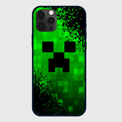 Чехол для iPhone 12 Pro Max MINECRAFT, цвет: 3D-черный