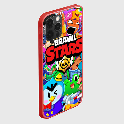 Чехол iPhone 12 Pro Max BRAWL STARS / 3D-Красный – фото 2