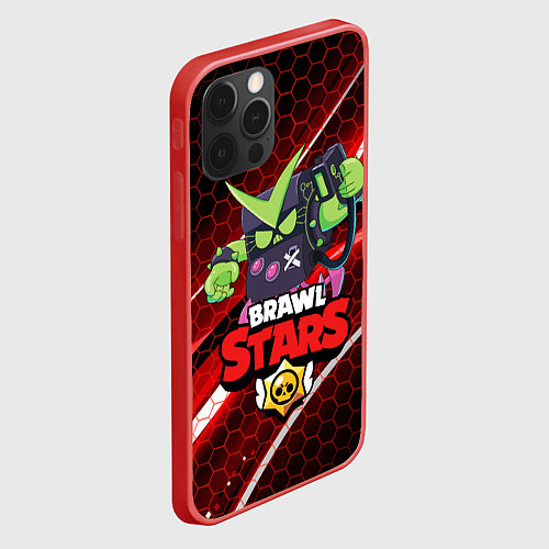 Чехол iPhone 12 Pro Max BRAWL STARS VIRUS 8-BIT / 3D-Красный – фото 2