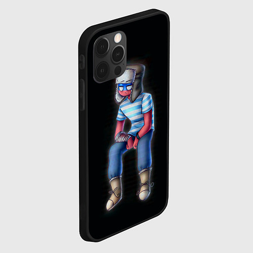 Чехол iPhone 12 Pro Max CountryHumans - Россия / 3D-Черный – фото 2