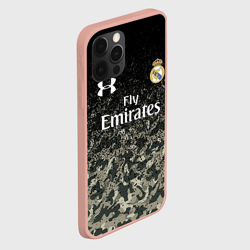Чехол iPhone 12 Pro Max Real Madrid / 3D-Светло-розовый – фото 2
