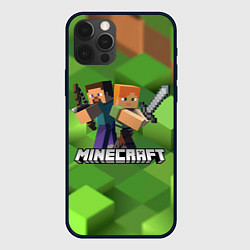 Чехол для iPhone 12 Pro Max MINECRAFT, цвет: 3D-черный