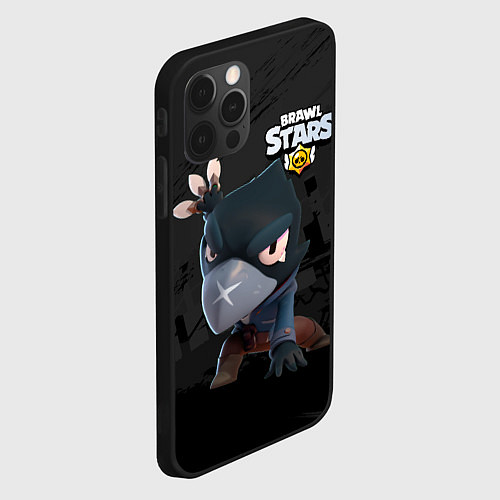 Чехол iPhone 12 Pro Max Brawl Stars Crow Ворон / 3D-Черный – фото 2