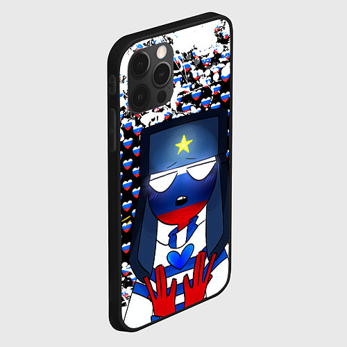Чехол iPhone 12 Pro Max CountryHumans / 3D-Черный – фото 2