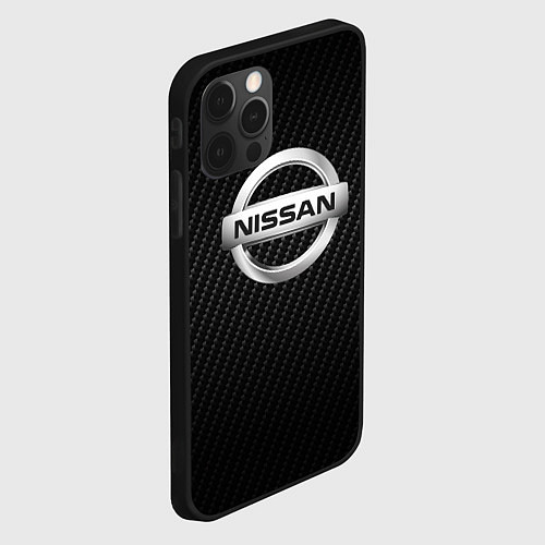 Чехол iPhone 12 Pro Max NISSAN / 3D-Черный – фото 2