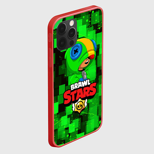 Чехол iPhone 12 Pro Max BRAWL STARS LEON / 3D-Красный – фото 2