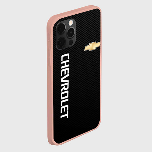 Чехол iPhone 12 Pro Max Chevrolet / 3D-Светло-розовый – фото 2