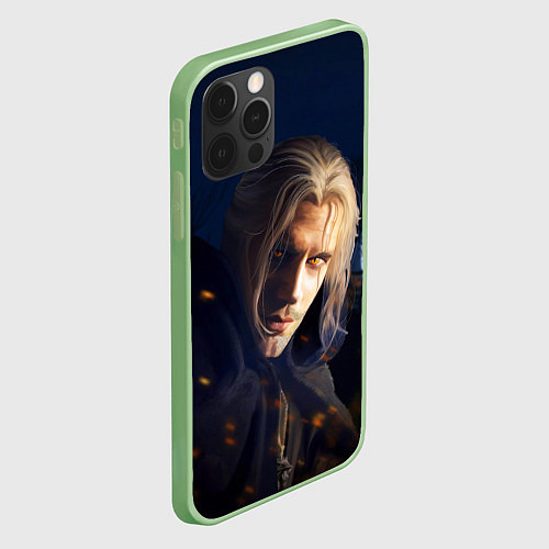 Чехол iPhone 12 Pro Max ВЕДЬМАК / 3D-Салатовый – фото 2