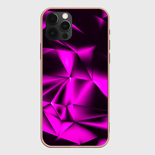 Чехол iPhone 12 Pro Max НЕОНОВАЯ ТЕКСТУРА / 3D-Светло-розовый – фото 1