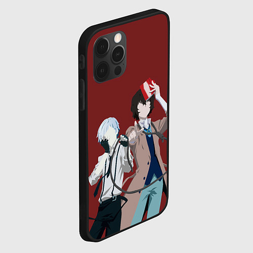 Чехол iPhone 12 Pro Max Atsushi Nakajima & Osamu Dazai / 3D-Черный – фото 2