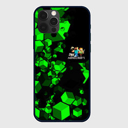 Чехол для iPhone 12 Pro Max MINECRAFT, цвет: 3D-черный