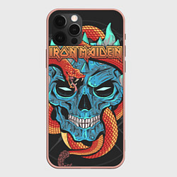 Чехол для iPhone 12 Pro Max Iron Maiden, цвет: 3D-светло-розовый