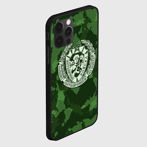 Чехол iPhone 12 Pro Max Пограничные Войска / 3D-Черный – фото 2