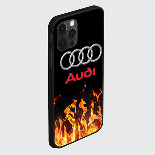 Чехол iPhone 12 Pro Max AUDI / 3D-Черный – фото 2