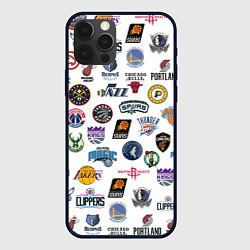 Чехол для iPhone 12 Pro Max NBA Pattern, цвет: 3D-черный