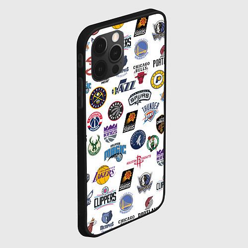 Чехол iPhone 12 Pro Max NBA Pattern / 3D-Черный – фото 2