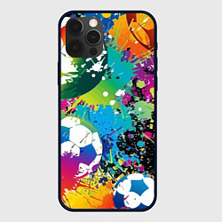 Чехол для iPhone 12 Pro Max Football Paints, цвет: 3D-черный