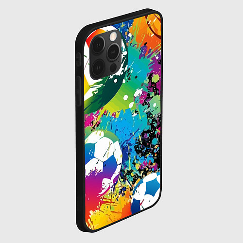 Чехол iPhone 12 Pro Max Football Paints / 3D-Черный – фото 2