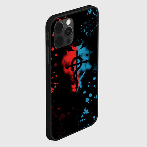 Чехол iPhone 12 Pro Max Стальной алхимик / 3D-Черный – фото 2